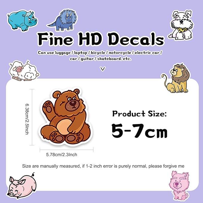 Valentine's Day New Year 2026 Gift 500pcs Cute Waterproof Stickers Pack, Random Stickers for Kids, Teens, Adults - Water Bottle, Laptop, Skateboard, Helmet