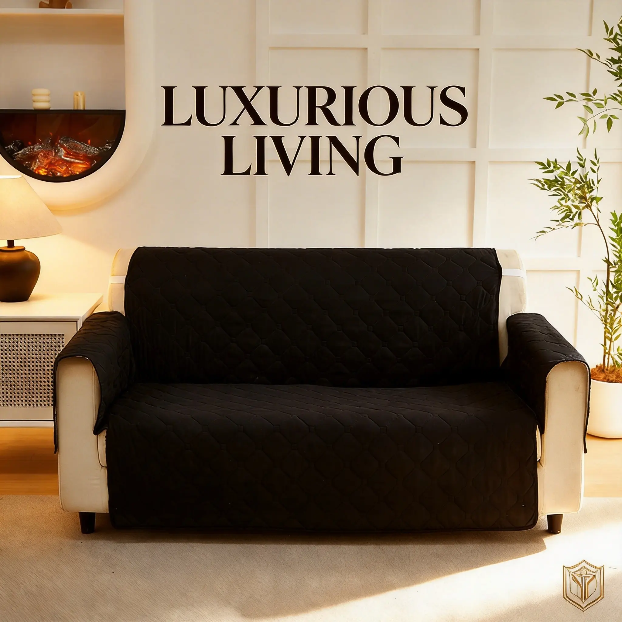 Fit for 1, 2, 3 seater & loveseat. Easy to use, reversible sofa cover with waterproof furniture protection. Comes with foam sticks and elastic straps, pet-friendly, ideal for light‑weight furniture. Sofa Covers Washable