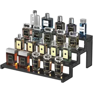 Lifewit 3-Tier 4-Tier Plastic Cologne Organizer Racks - Makeup Organizer for Men’s Colognes & Women’s Perfumes, Things for Rooms, Bathroom Counter & Bedroom Dresser Storage Holder