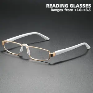 Unisex Fashion Vintage Small Metal Frame Reading Glasses, Classic Reading Eyeglasses for Tailoring, Office Use, and Reading, an Ideal Choice as a Gift for Parents