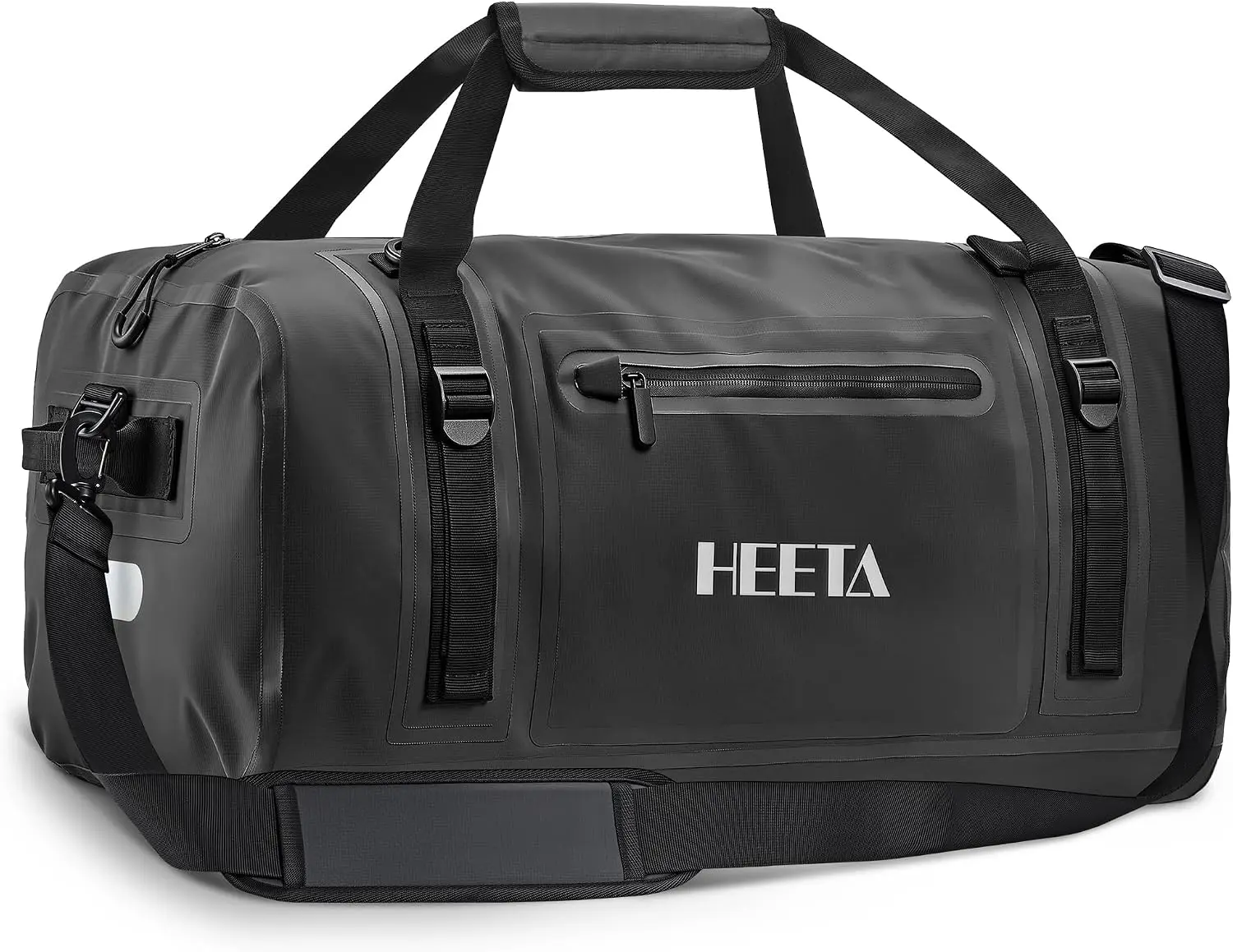 Waterproof Motorcycle Dry Bag Duffel Luggage Travel Bags, Black 50L| Duffle Bags with Zippered Closure & Pocket, Shoulder Straps, Large Space for Motorcycling Camping Hiking Commuting Boating