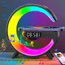 MINI Multifunction Speaker Wireless Charger Stand RGB Night Light Lamp with Alarm Clock Charging Station for iPhone17 16 15 14 Samsung Xiaomi Huawei RGB Charging Dock LED Charge Station