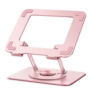 Vaydeer Adjustable Rotatable IPad or Laptop Stand, 360° Free Rotation Base, Foldable Design Ergonomic Laptop Riser Fits for IPad MacBook and More, Official Setup, IPad Accessories