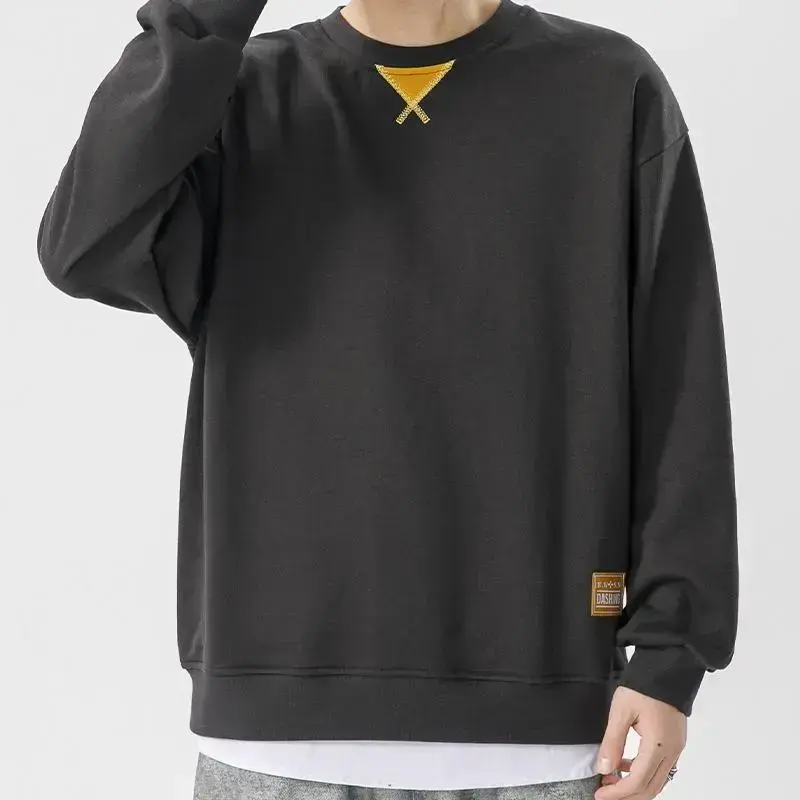 Men's Vintage Style Fashion Oversized Crew Neck Long Sleeve Knit Hoodie Pullover with Green Triangle Details Suitable for Everyday Activities Sports Autumn Winter Basic Casual Soft Top Men's Vintage Style Fashion Oversized Crew Neck Long Sleeve Knit Hoodie Pullover with Green Triangle Details Suitable for Everyday Activities Sports Autumn Winter Basic Casual Soft Top