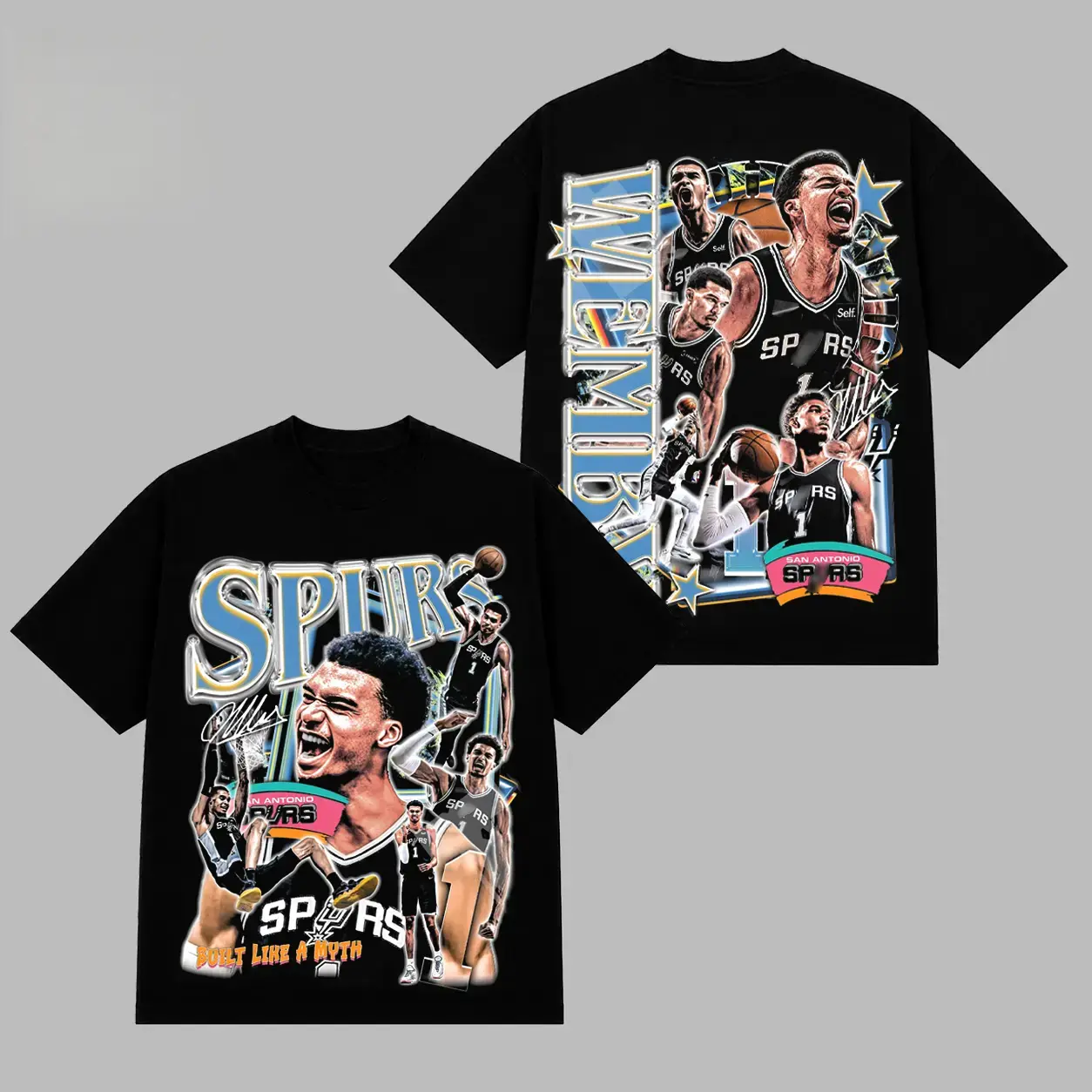 [ 🎉 100% Cotton] Victor Wembanyama The Alien Graphic T-Shirt, Wemby Basketball Fan Tee, Spurs Inspired Retro Sports Shirt, Vintage Basketball Player Streetwear Apparel, Game Day Gift For Basketball Lovers