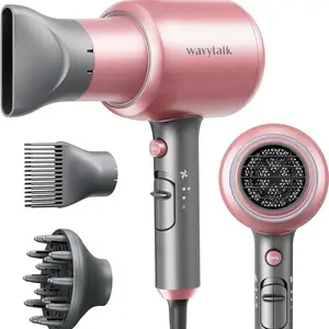 Wavytalk Professional Ionic Hair Dryer with Diffuser and Concentrator - 1875 Watt Negative Ions Dryer for Fast Drying