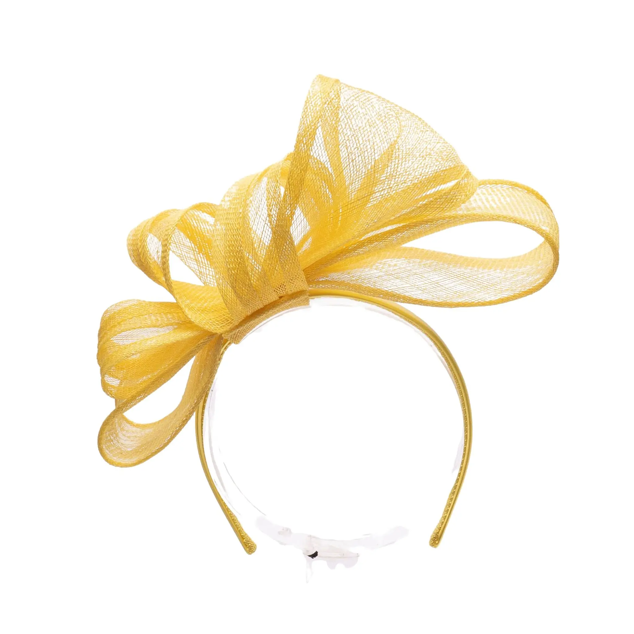 Med Sinamay Double Bow Fascinator