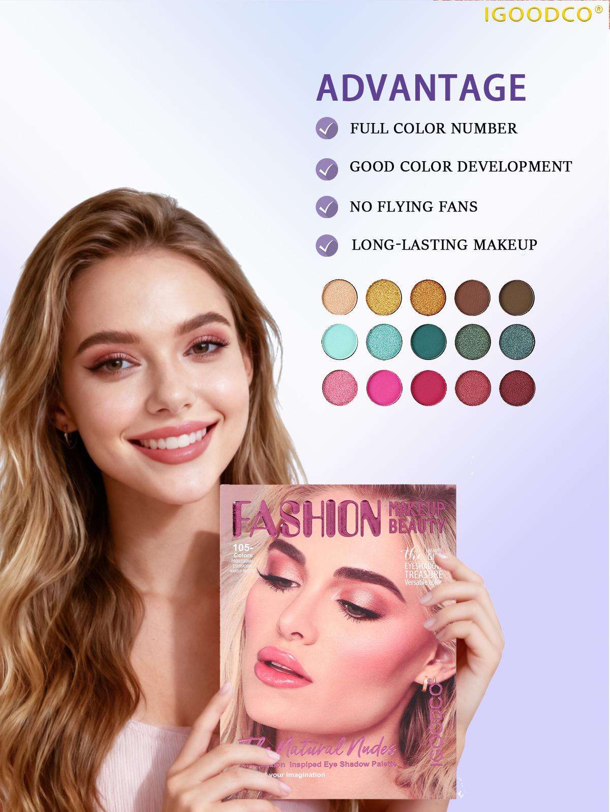 IGOODCO (Model: IG3065) new high gloss matte multi-color Christmas gift makeup eye shadow book