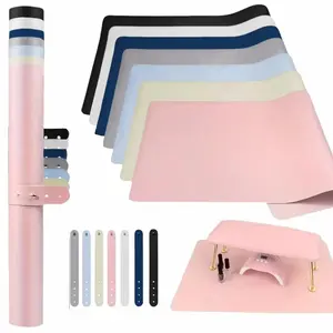 Nail Art Table Mat Foldable Hand Rest Pad For Nail Armrest Cushion Waterproof Scratch Dirt Resistant Leather Studio Desk Mat in Multiple Colors