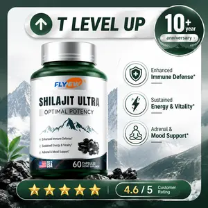 Flynew Optimal Potency Shilajit Ultra 60 Capsules Made in USA with Essential Minerals for Healthy Aging and Immune System Support - Edible, Healthcare