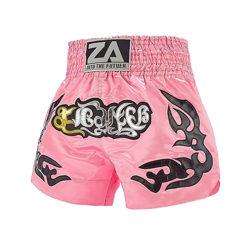 Pink Gold Flower Muay Thai Pants