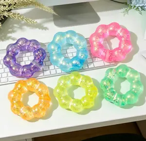 Random Color Squishy Toys, Available in 1 Pack & 2 Pack Options, Wearable Bracelet Stress Balls Fidget Toys, Soft Donut Stress Relief Sensory Toy, Stress Relieving Accessory for Kids & Adults, Fidget Friendly Band, Daily Stress Relief Aid