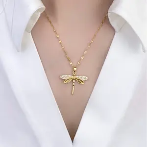 Dragonfly Crystal Necklace – Elegant & Meaningful Gift for Women