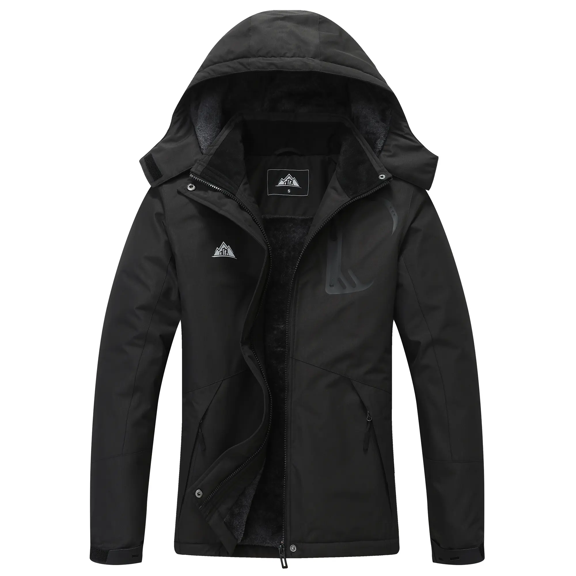 MOERDENG Women's Warm Winter Coat Waterproof Snowboarding Jacket, Detachable Hood, Windproof Waterproof Windproof Ski Coat, Breathable Insulated Outerwear