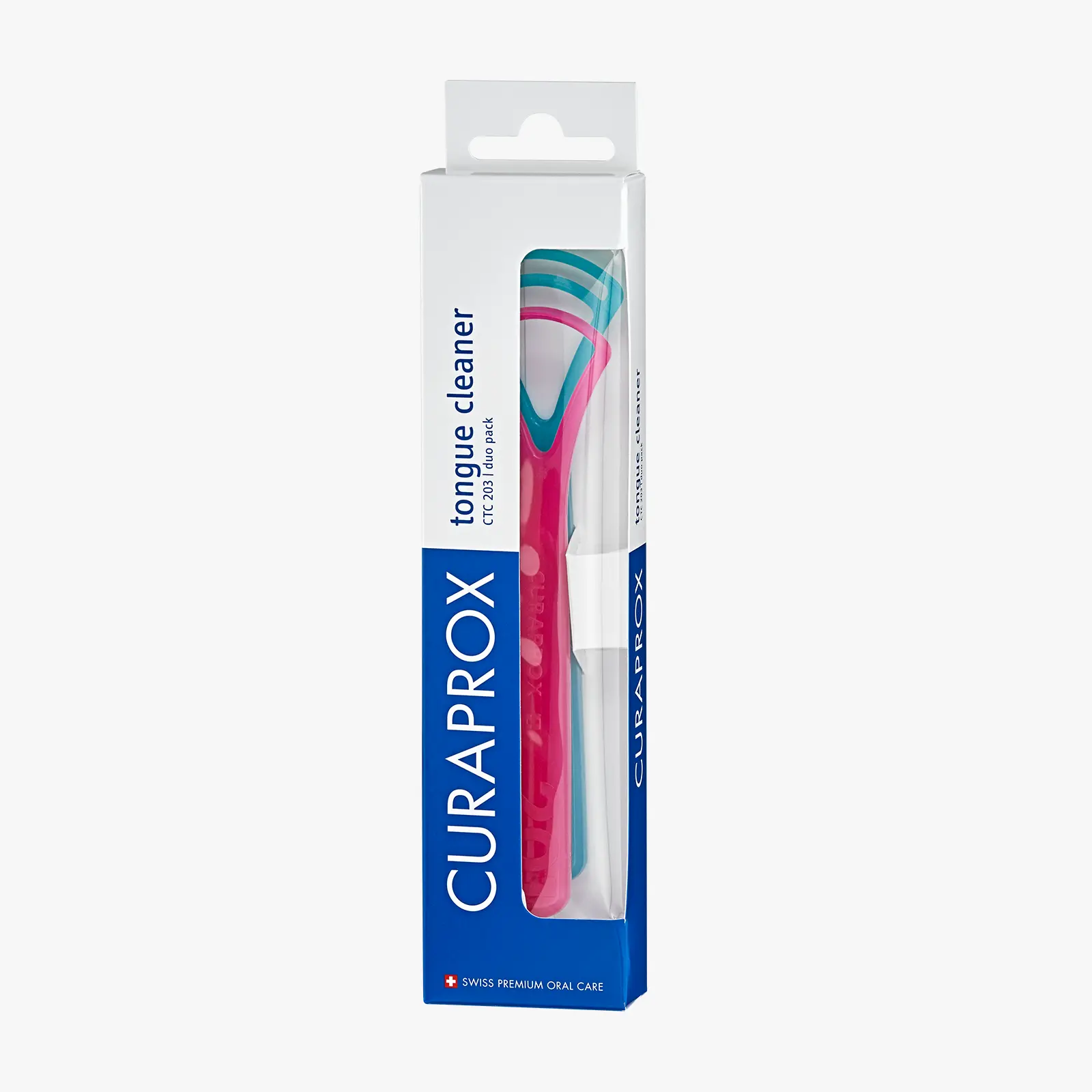CURAPROX Tongue Scraper Set Oral Care Ergonomic Scrapers for Effective Cleansing Durable Safe Plastic Mouth Hygiene Kit
