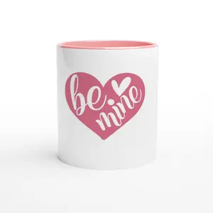 Be Mine Ceramic Mug with Color Inside