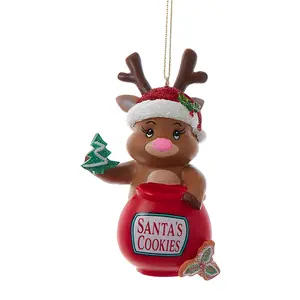 Santas Cookies Reindeer Baker Ornament