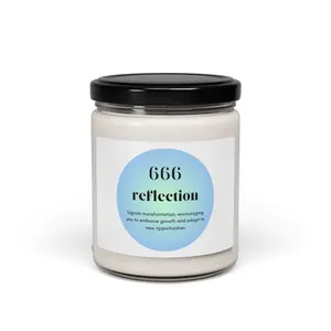 Soy Candle, Angel Number 666 Manifestation Candle for Spirituality and Witchcraft, Ritual Candle, Numerology Gift, 9oz Scented Candle