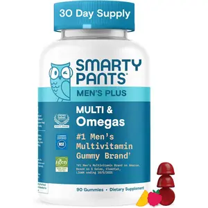 Men’s Multivitamin Gummies with Omega 3 DHA EPA, Vitamin D3 C B12 B6 A K, Zinc & Selenium, Daily Support, 90 Count