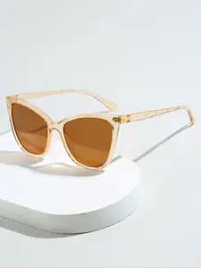 Women's Fashionable Round Frame Sunglasses, Trendy Casual Sunglasses for Everyday Use, Fashion Accessories for Outdoor Activities