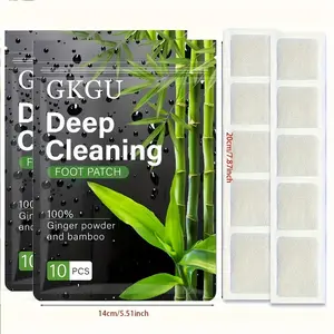 20PCS Natural Herbal Foot Detox Patches -GingerBamboo Deep Cleansing Pads for Stress Relief,Toxin Removal, Better Sleep & Wellness FitnessTreatment Healthcare Solution TherapeuticHealthy Therapy,detox foor pads