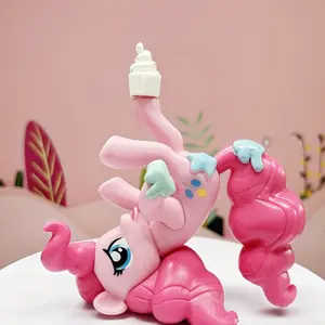 Random 1pc/9pcs My Little Pony Party Moment Cute Bijou Figure Surprise Hand Model Decoration Gift, PVC Material Home Decor