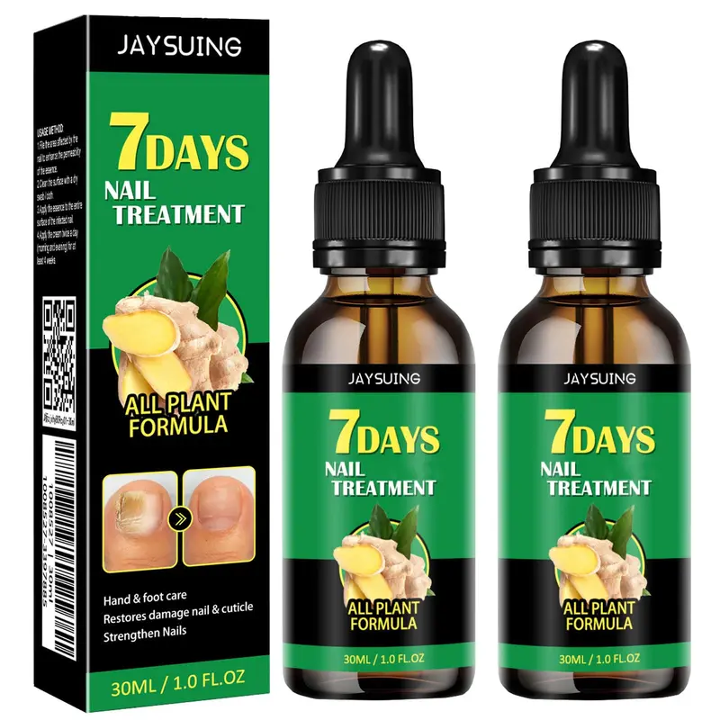 7days Ginger Nail Fungus Treatment Serum - Multi-Purpose Nutrient Strengthener, Nail Care Growth Oil Repair, Ginger-Based Oil Treatment, Growth Oil Nail Repair