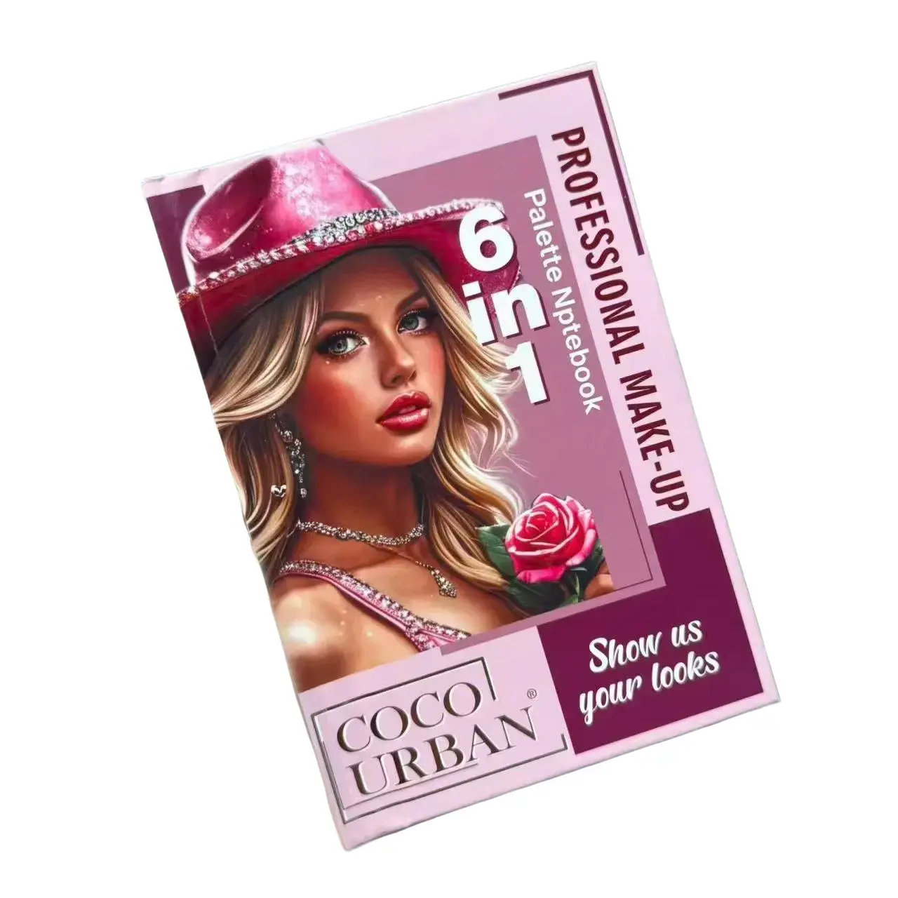 COCO URBAN Professional Eyeshadow Palette - Diverse Shades, Smooth Texture, Elevate Your Eye Makeup Game for Any Occasion, Versatile Use, 6 in 1 Palette Express Eyeshadow Solution