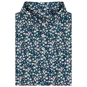 The Jasmine - Men's Short Sleeve Performance Polo - Fleet Navy, Masters Golf Shirt, Golf Polo Shirt, Polo Golf 3D, Style 3D Golf, Gift For Men