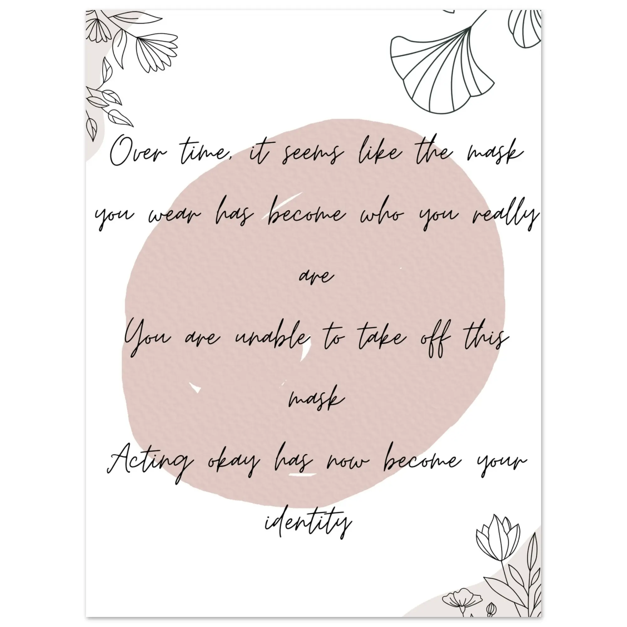 Matte Paper Poster - mental health, depression, anxiety, neurodivergent
