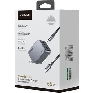 UGREEN - - Nexode Pro 65W 3-Port USB-C/USB-A GaN Charger  [GAMES ACCESSORIES]