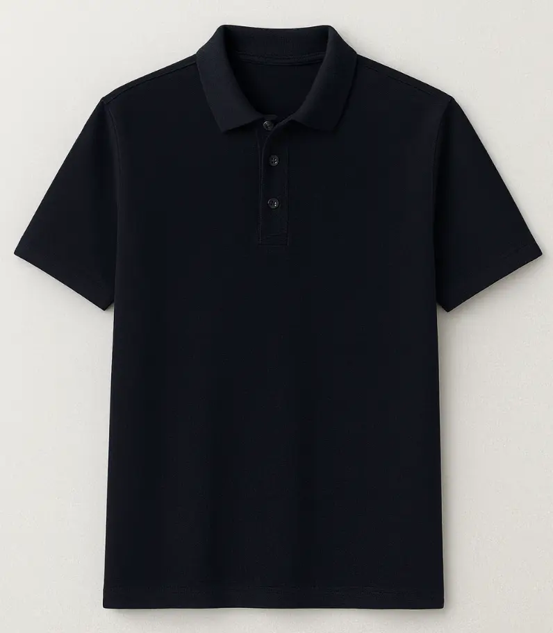 Cotton World Short Sleeve Pique Polo Shirt