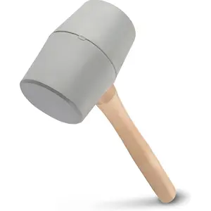 Deadhead Rubber Mallet -Mar Hammer with Bounce Resistant Head & Hickory Wood Handle