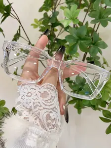 Simple Unisex Transparent Style Glasses, Blue Light Blocking Eyeglasses, Casual Square Eyewear, Fashionable Frames Glasses, Perfect for Daily Use & Outdoor Activities, Fashion Accessory