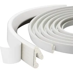1 Pack*19.6 Ft Self-Adhesive V Shape  Window Weather Stripping Door Seal Insulation Strip for Winter, Soundproof Exterior Front Frame Gap Filler, Draft Stopper Tape Noise Light Blocker (White)