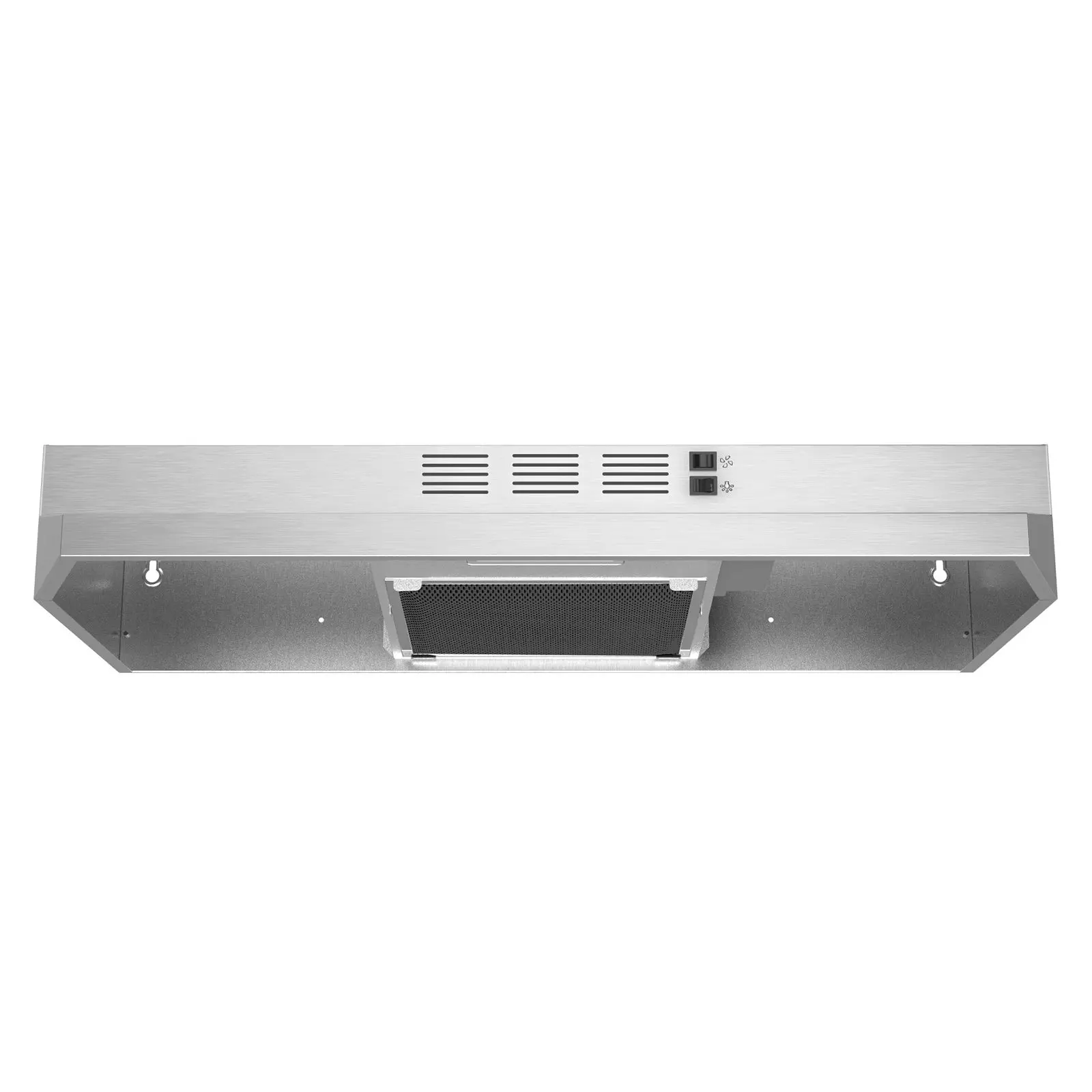 30-Inch Stainless Steel Undercabinet Range Hood ZMS-3976-T, 280 CFM, Integrated 2-Speed Rocker Button, Metal Filter, Durable Motor, LED Light, Vapour Exhaust Vent, Built-In Filtration, Undercabinet Hoods Vent System, Household Large Kitchen Appliance, Mes