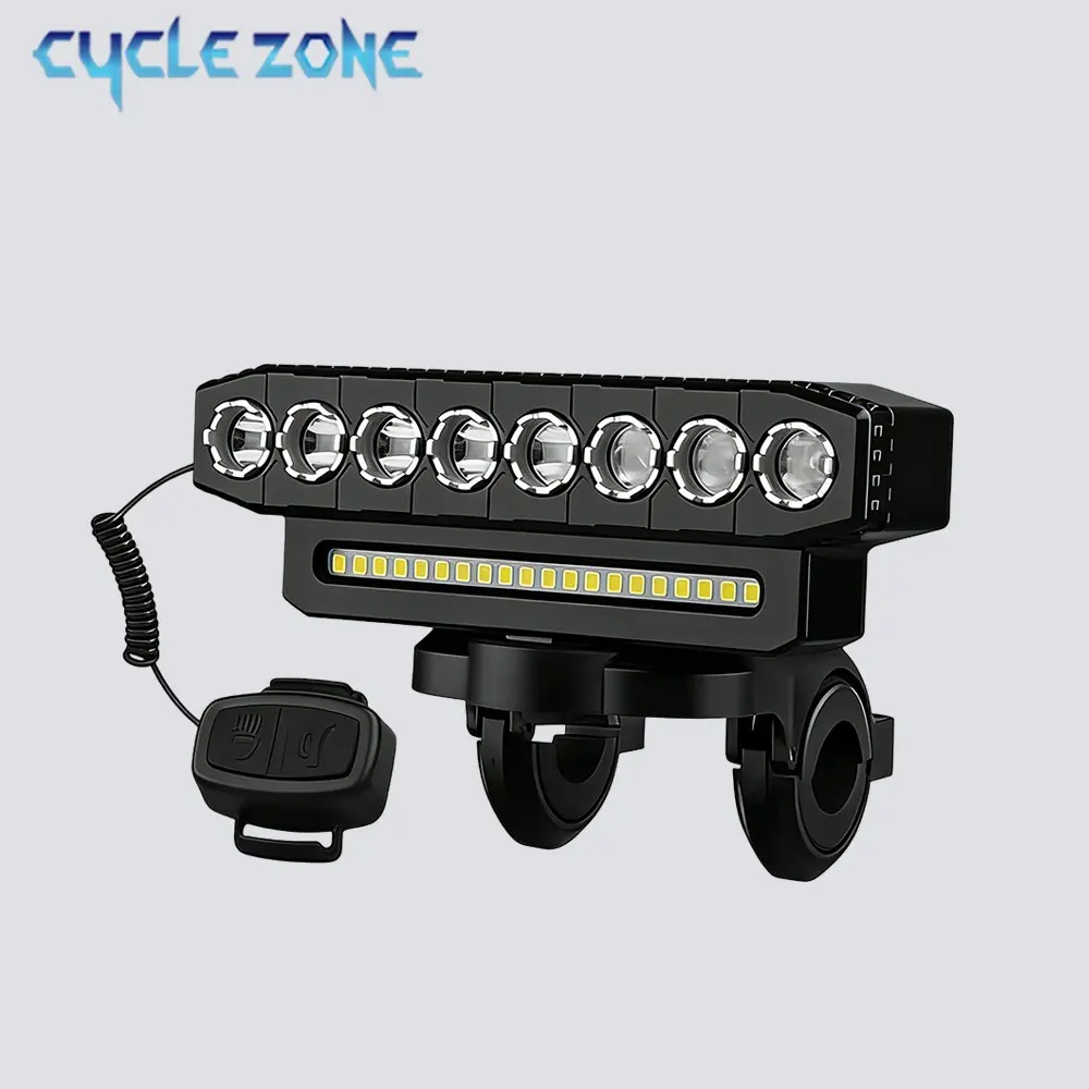 8 LED Bicycle Front Light USB Rechargeable 130 Decibel Bike Horn Easy Installation 6 Modes Night Riding Bike Headlight Bicycle Parts Bicycle Accessories