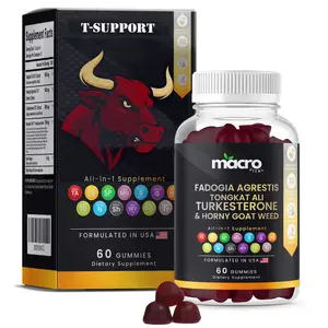 Natural Supplement for Men Gummies, Turkesterone, Tongkat Ali, Horny Goat Weed, Maca Root, Tribulus,Testo Gummies 60Ct