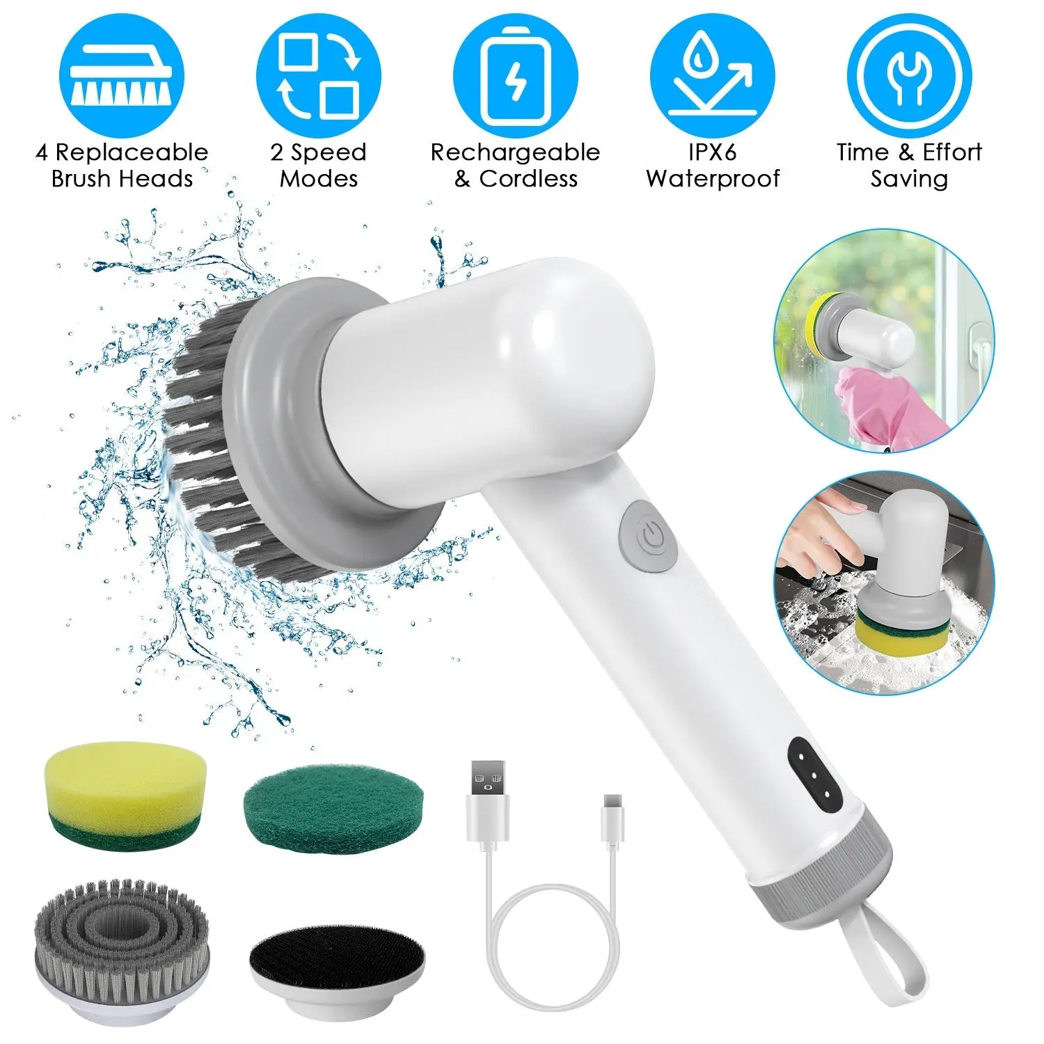 Electric Handheld Spin Scrubbe