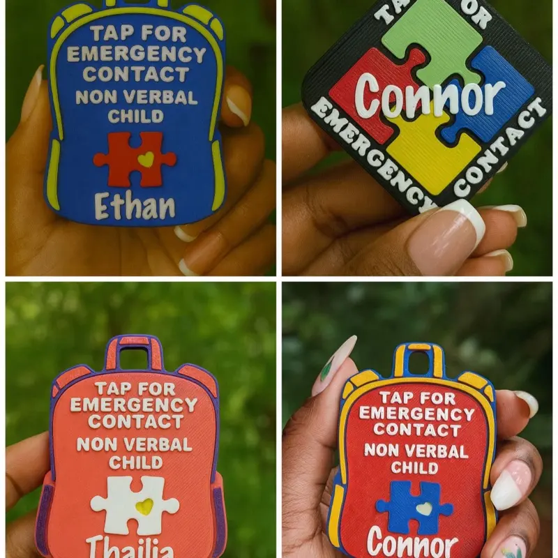 Autism Emergency Contact Keychain Autism Emergency Contact Keychain