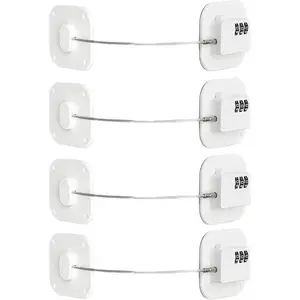 4 Pcs Safety Locks for Refrigerator, Refrigerator Lock