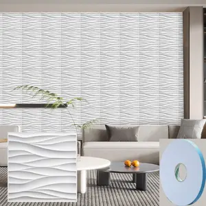 20/30pcs 3D Wall Panels PVC Material | 3D Wall Decoration Diamond Panels for Indoor Wall Decoration | 11.8 x 11.8 inches, Includes Tape