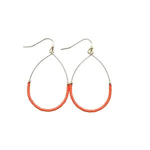 Orange Aster Game Day Earrings