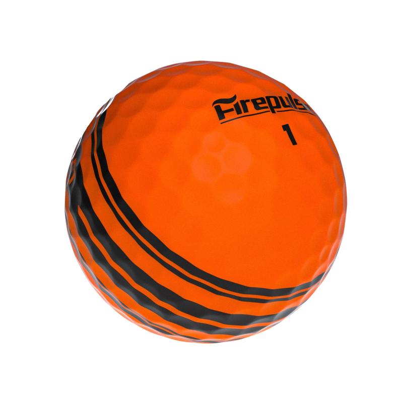 Flame Pulse X Soft Golf Balls | Two-Piece Construction | Phosphorescent Matte Golf Balls | Clear Orange | Soft Golf Balls | 360° Track Alignment | 12-Pack (1 Dozen)