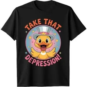 Take T Depression Cartoon Motivational Humor T-Shirt