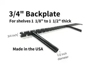 Sheppard Brackets Floating Shelf Mounting Bracket - Heavy Duty for Standard Lumber, 3/4 Inch Backplate, 30 lbs per Stud, 3", 5" & 7" Rod Lengths