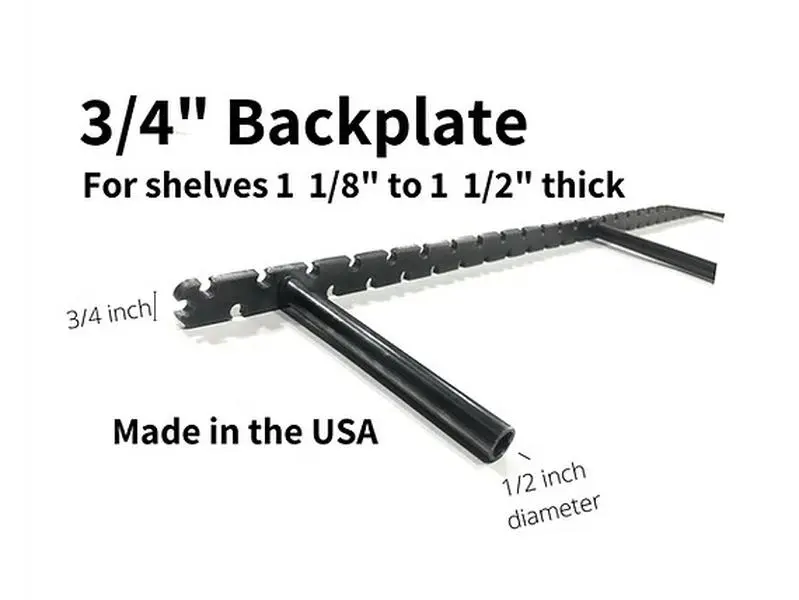 Sheppard Brackets Floating Shelf Mounting Bracket - Heavy Duty for Standard Lumber, 3/4 Inch Backplate, 30 lbs per Stud, 3", 5" & 7" Rod Lengths