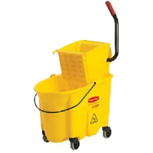 Rubbermaid 1887305 35 qt. Wavebrake Oval Mop Bucket & Wringer, Yellow