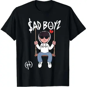 [100%cotton][Graphic Tee]Junior Regional Tumbados H Belicos Sad Boys T-Shirt – Mente Positiva, 100% Cotton Short-Sleeve Shirt for Teens, Young Adults, Streetwear Lovers & Urban Fashion Enthusiasts – Comfortable, Trendy, and Bold Design for Everyday Wear!