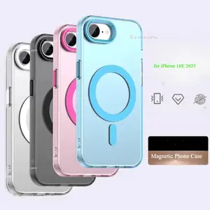 Luxury Matte Candy Color Clear Magnetic 16E Case For iPhone 16E SE4 2025 Magsafe ShockProof Soft Cover 16E